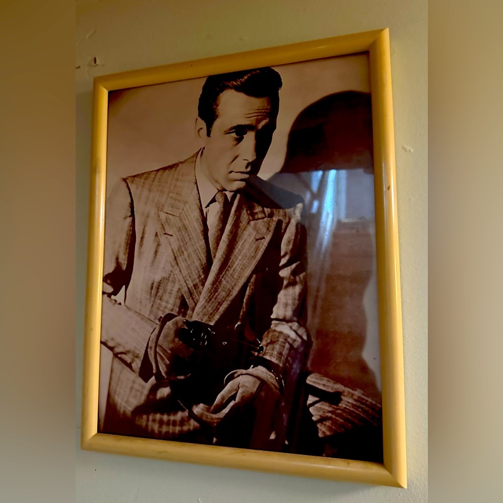Vintage Style Framed Humphrey Bogart portrait